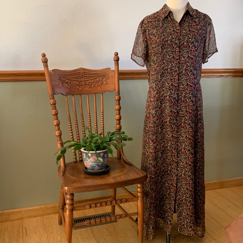Coldwater Creek Silk Maxi Dress